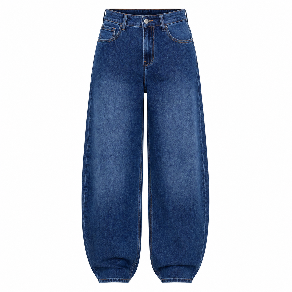 Barrel Jeans Donkerblauw – High Waist Relaxed Fit broeken