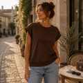 Brown Comfy Top Top
