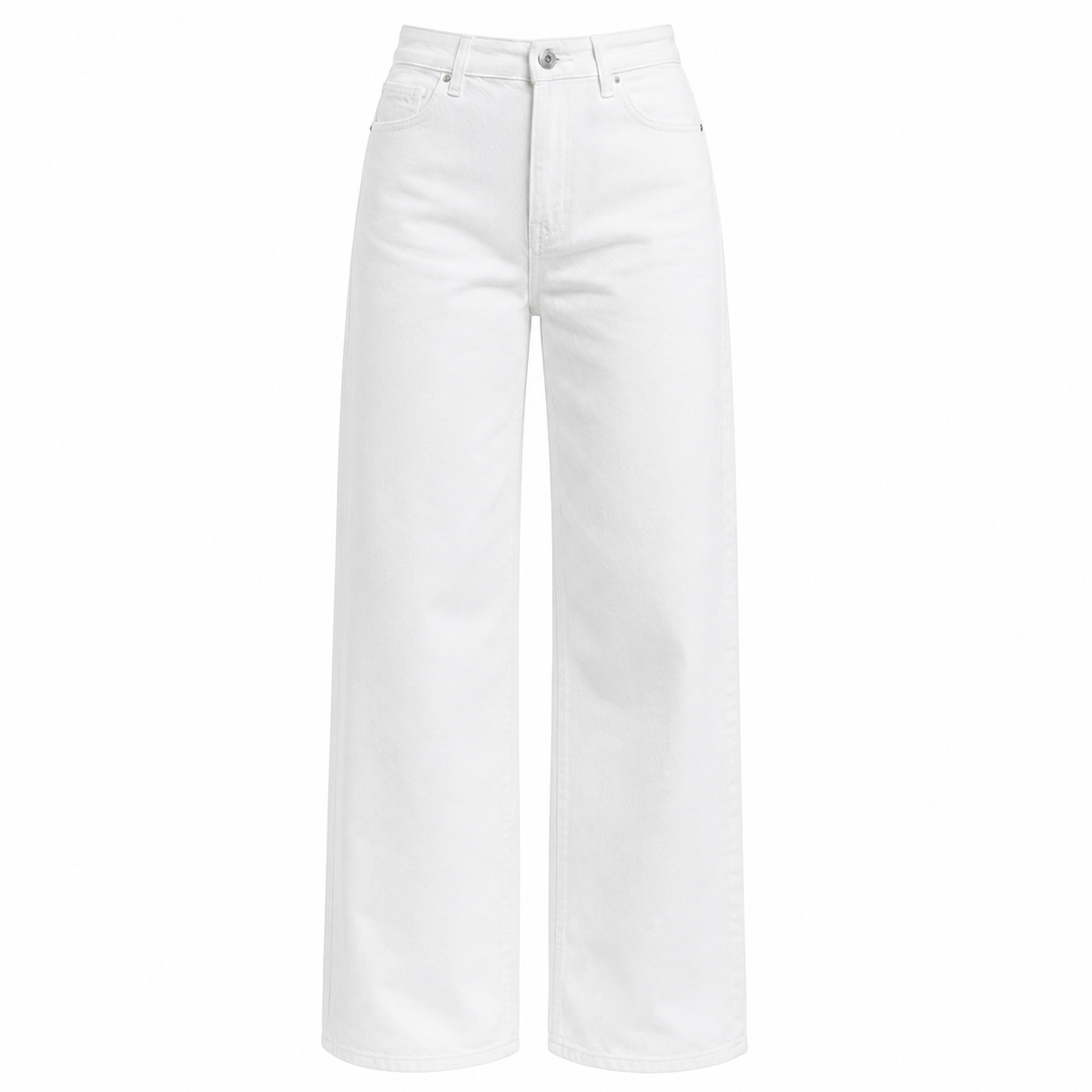 Goodies Wide Leg Jeans Wit – High Waist broeken