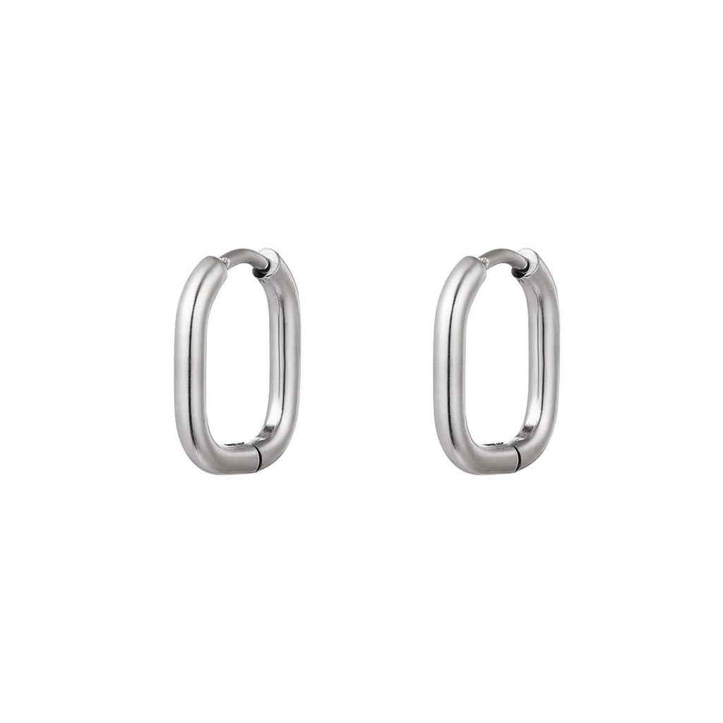 Oorbellen Classy Ovaal Zilver – 1,3 cm oorbellen