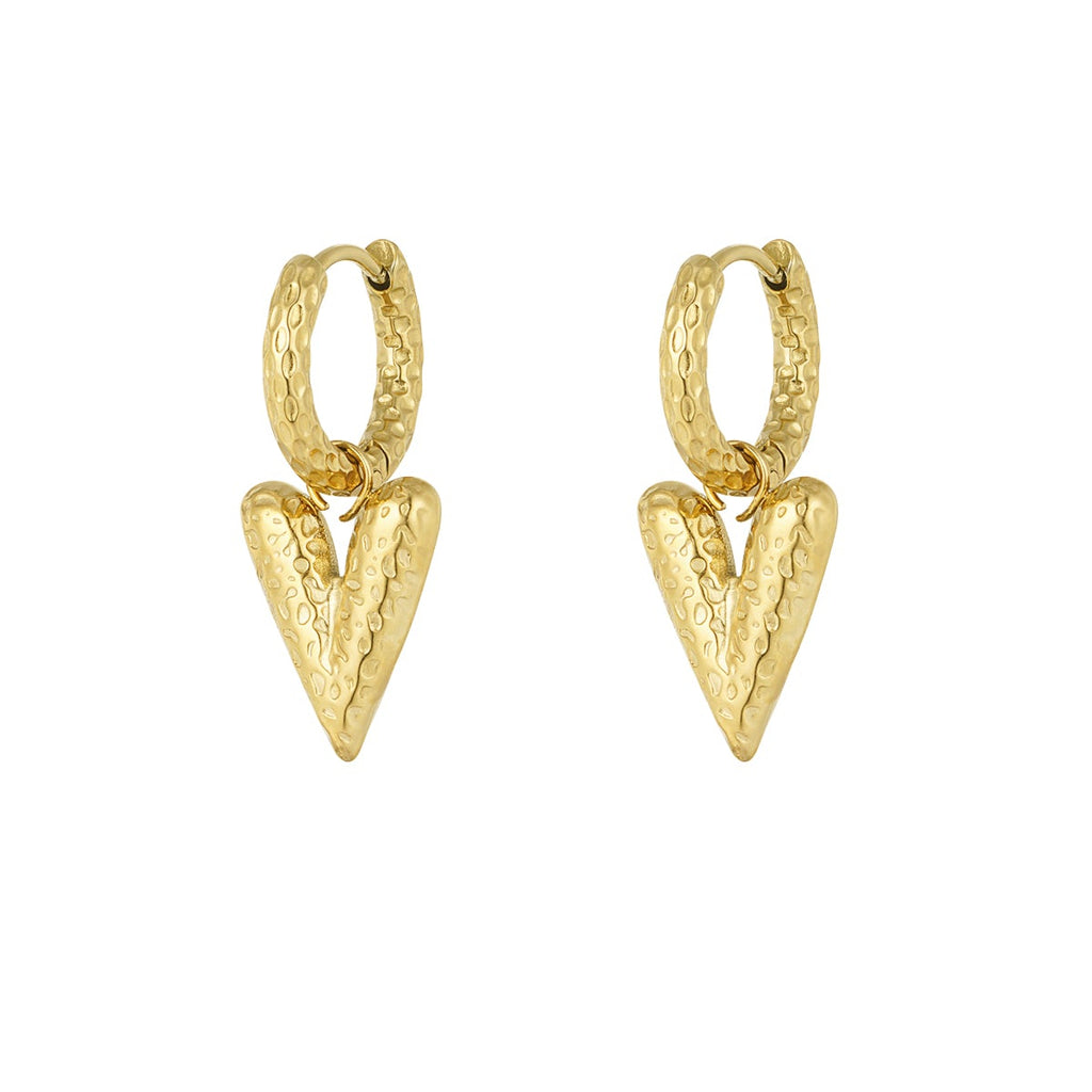 Oorbellen Cute Heart Goud oorbellen