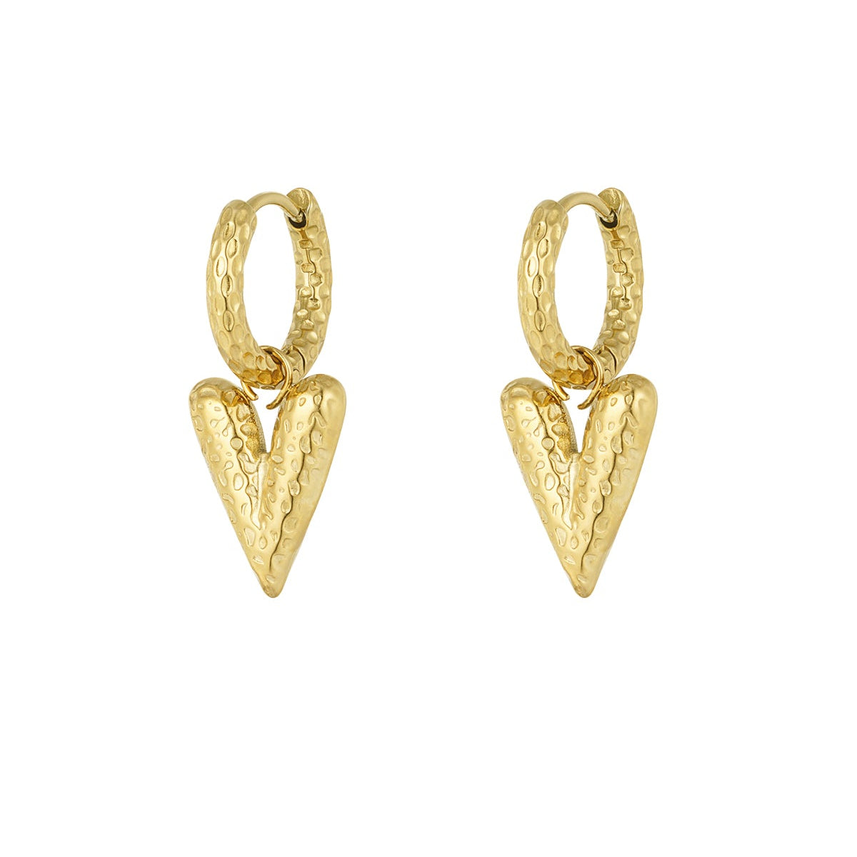 Oorbellen Cute Heart Goud oorbellen