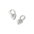 Oorbellen Little Heart Strass Zilver Oorbellen