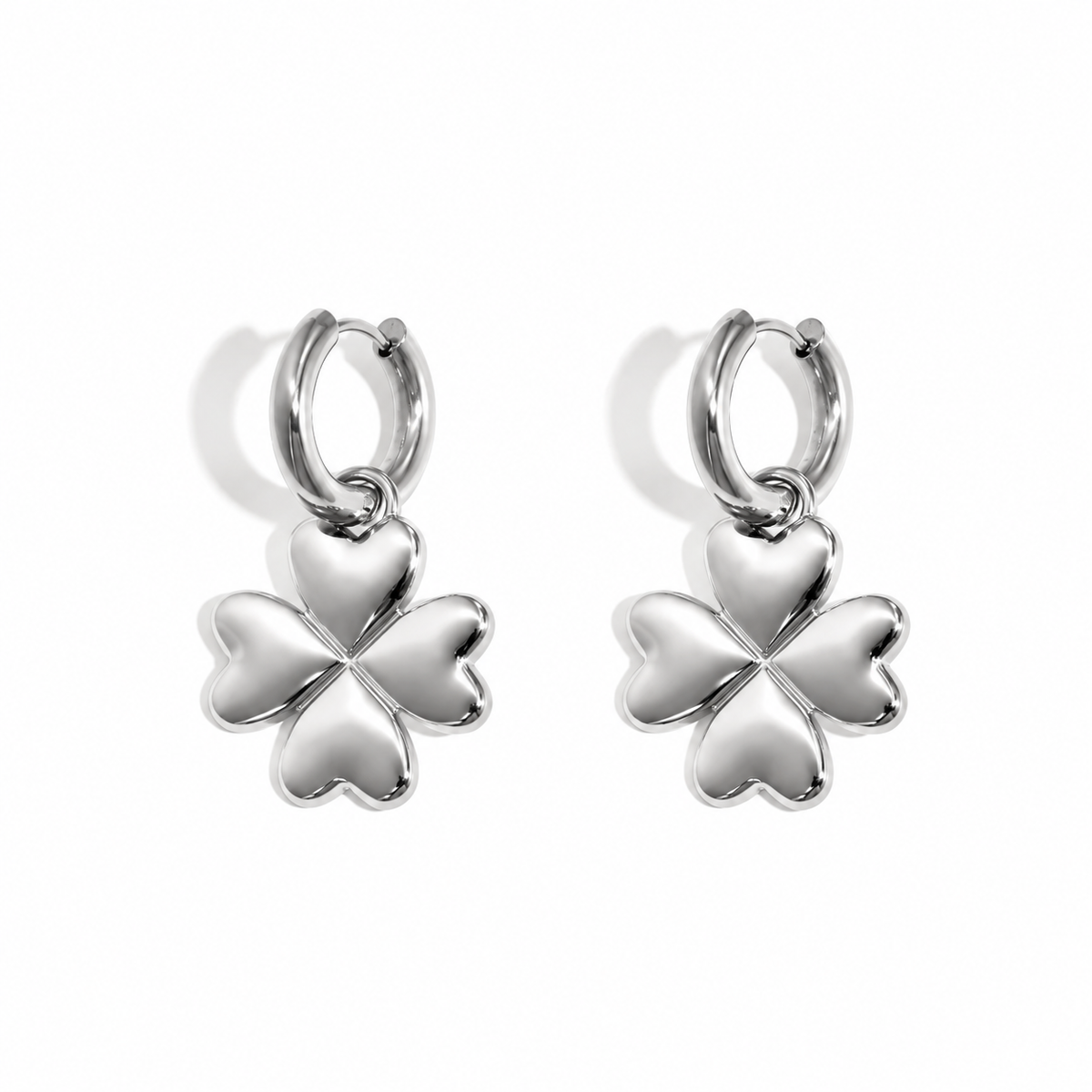 Oorbellen Lucky Clover Goud Zilver Oorbellen