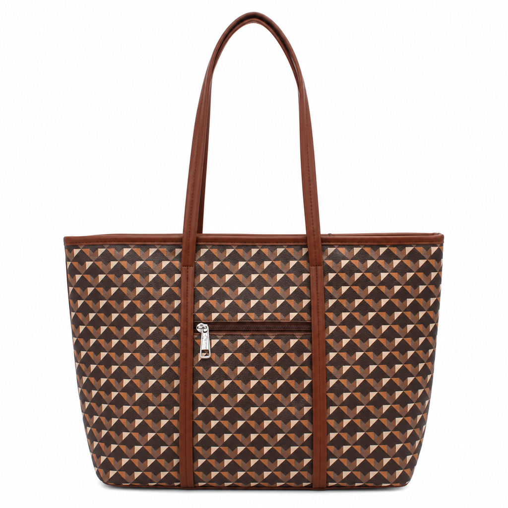Shopper met Geometrische Print Tassen