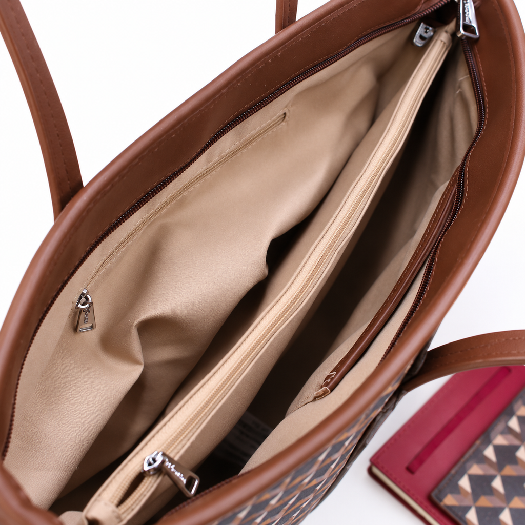 Shopper met Geometrische Print Tassen