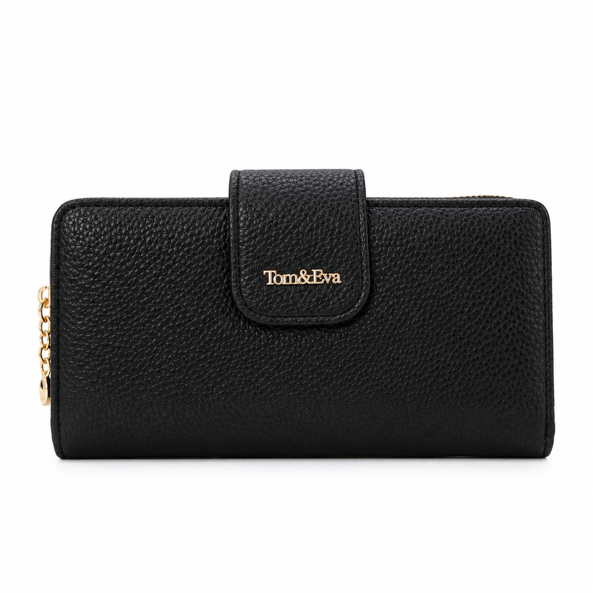 Portemonnee Tom&Eva – Zwart met Goudkleurige Details Accessoires