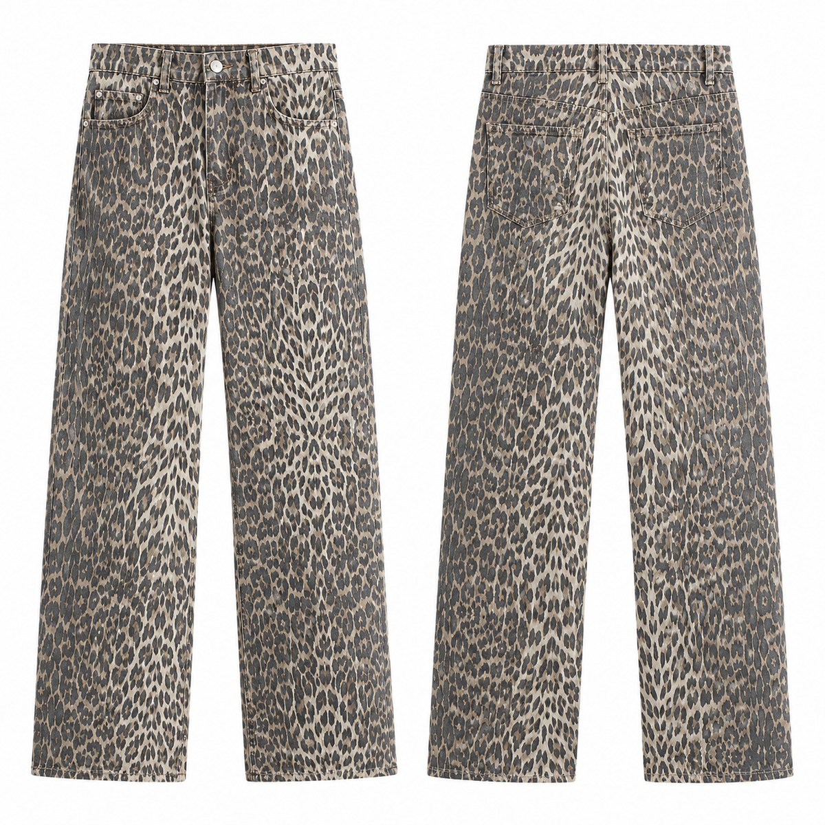 Wide Leg Jeans Leopard – Panterprint Jeans