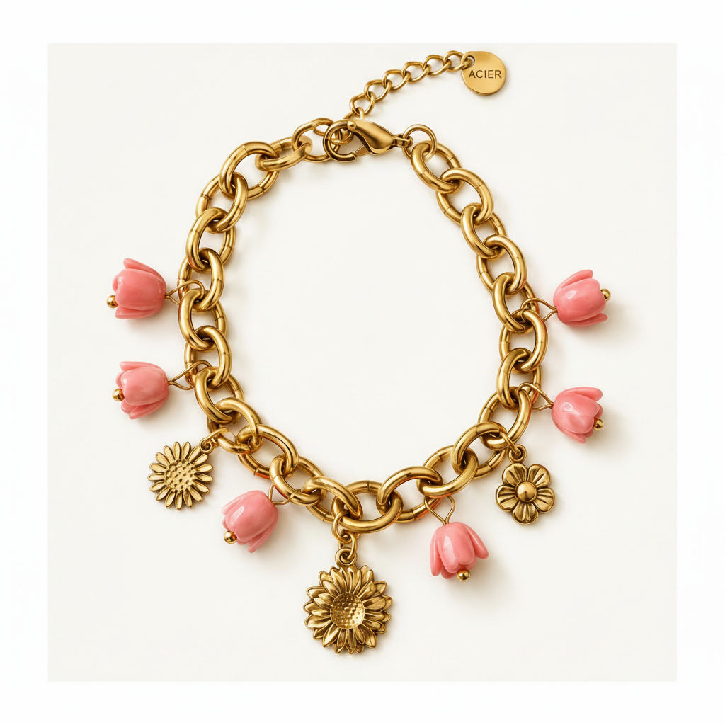 Bedel Armband Tulpen & Bloemen Armbanden