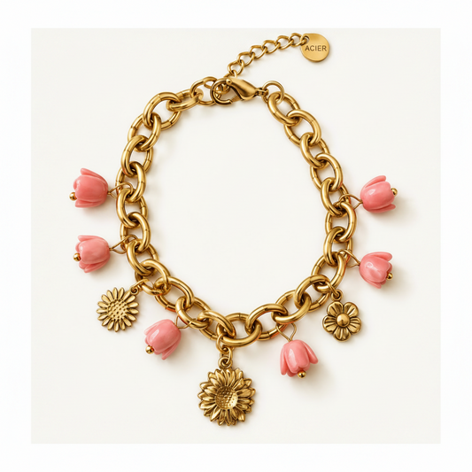 Bedel Armband Tulpen & Bloemen Armbanden