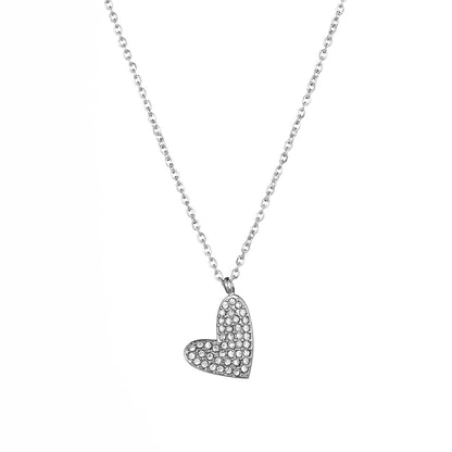 Hearts Strass Ketting - Goud ketting