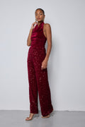 Jumpsuit Pailletten Bordeaux Jumpsuit