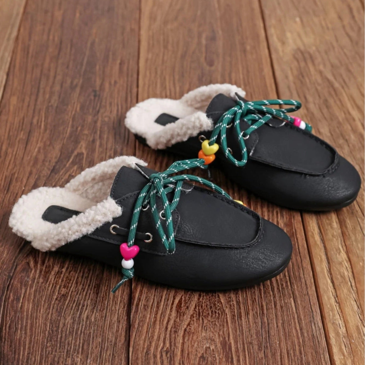 Cozy Moccasin Loafers Zwart schoenen