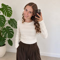 Top met Structuur Wit Top