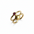 Ring Kleine Schelp Steen - Goud Ring