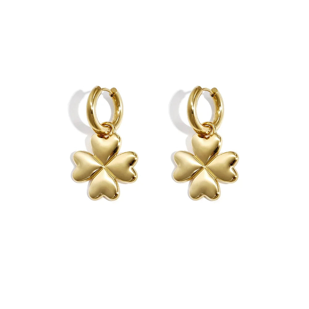 Oorbellen Lucky Clover Goud Oorbellen