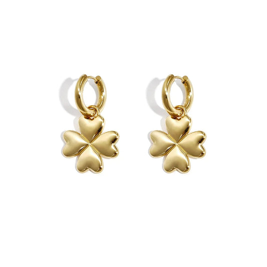 Oorbellen Lucky Clover Goud Oorbellen