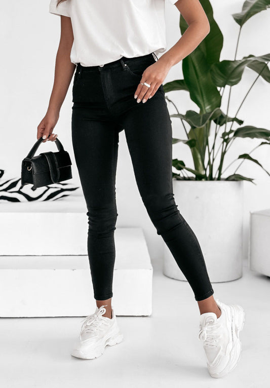 Jeans Skinny Low Waist Enkellengte - Zwart
