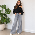 Extra Wide Leg Jeans - Lichtgrijs Jeans