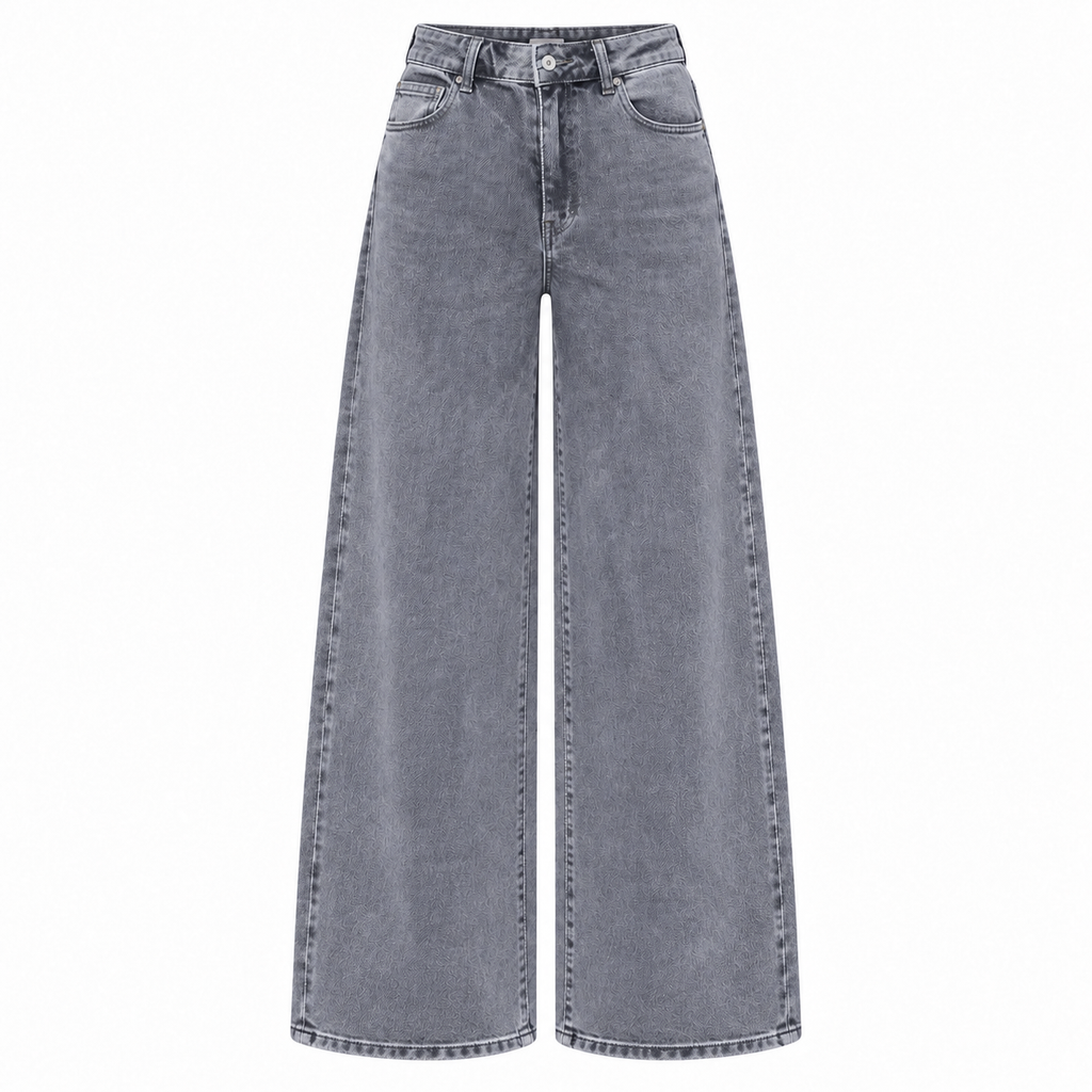 Extra Wide Leg Jeans - Lichtgrijs Jeans