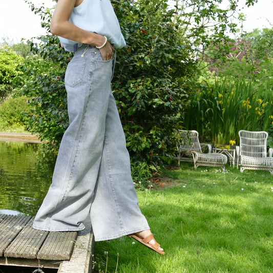 Jeans Redial Extra Wide Leg - Lichtgrijs Jeans