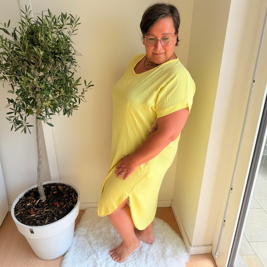 Midi Dress Korte Mouwen | One Size 36-48 Jurken