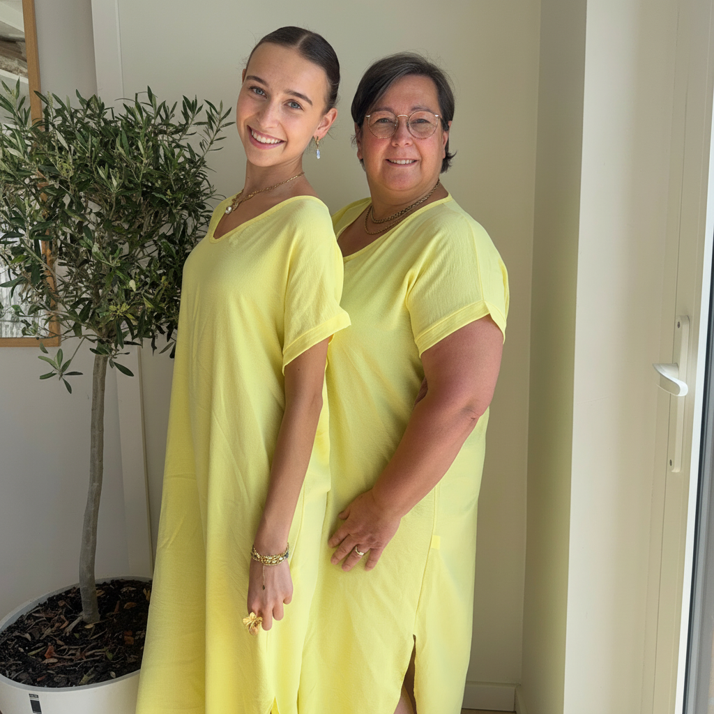 Midi Dress Korte Mouwen | One Size 36-48 Jurken