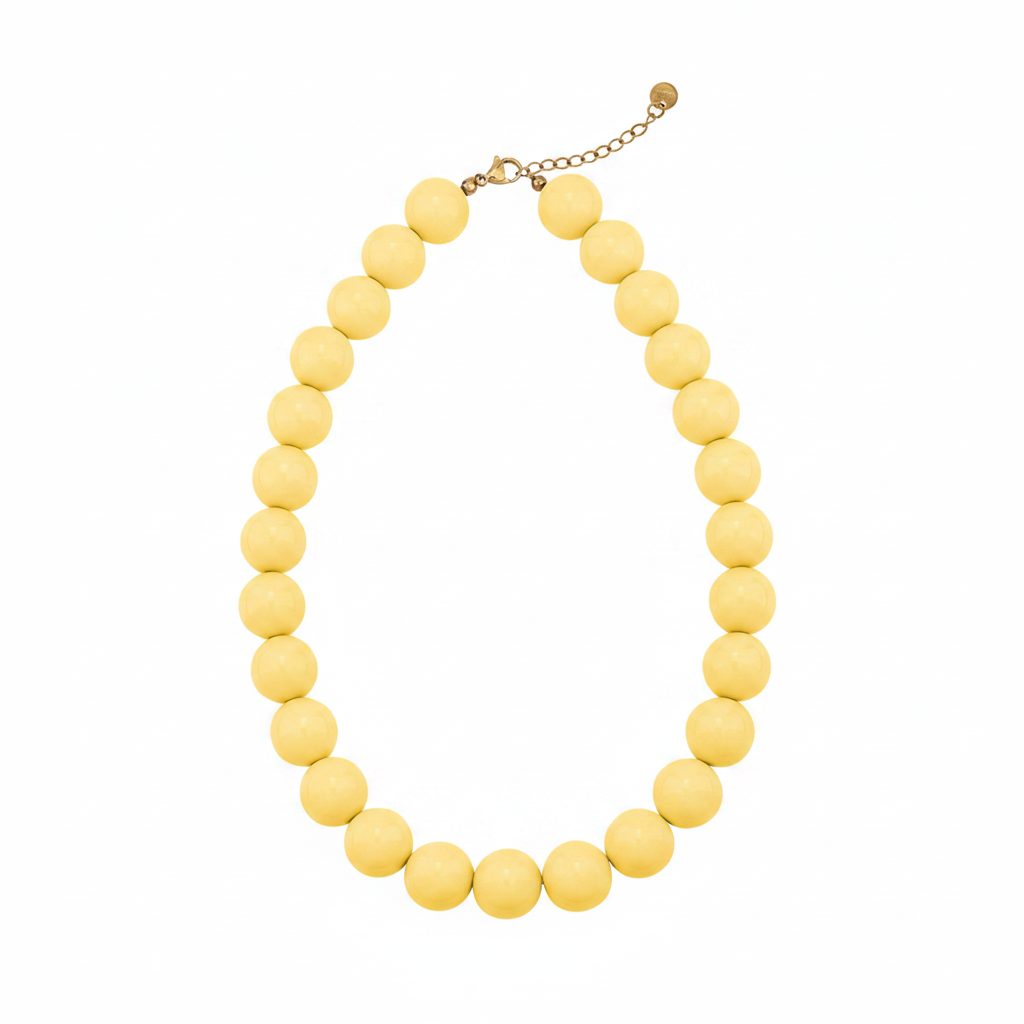 Gele Kralen Ketting Ketting