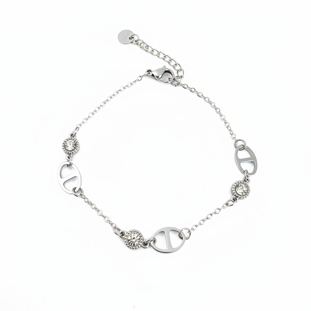 Armband DD Strass - Zilver Armband