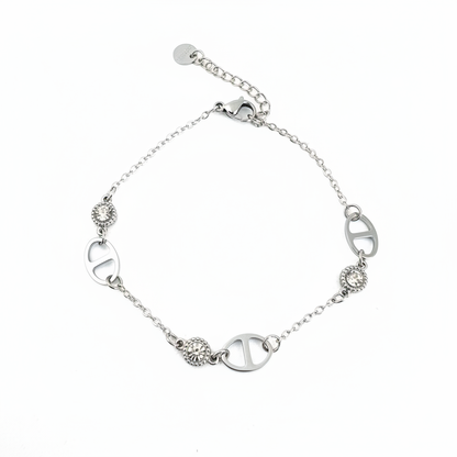 Armband DD Strass - Zilver Armband