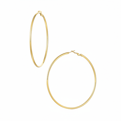 Oorbellen hoops 8cm - Goud oorbellen