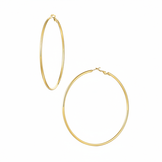 Oorbellen hoops 8cm - Goud oorbellen