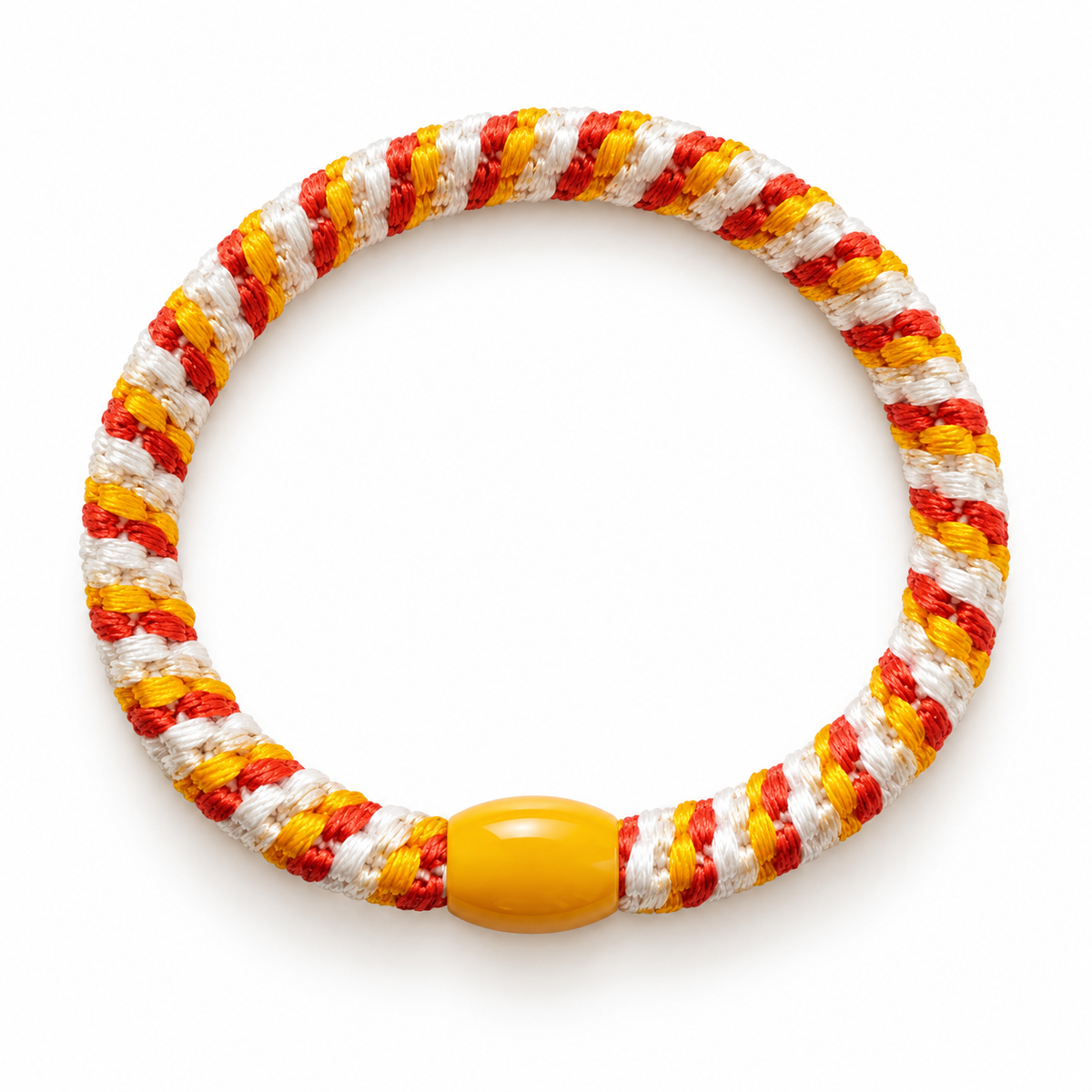 Haarelastiek Twisted Geel haarelastiek