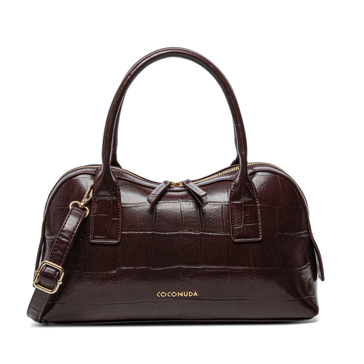 Handtas Croco Plum Tassen