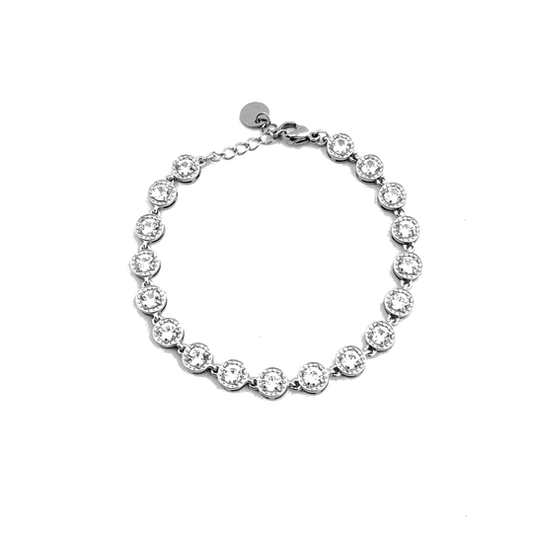 Armband glamour strass -Zilver Armbanden