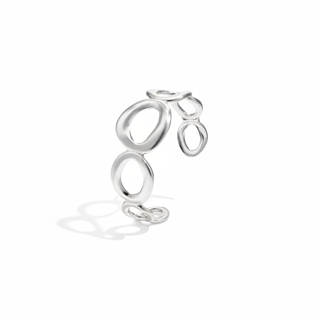 Zilveren Open Circle Armband Armband