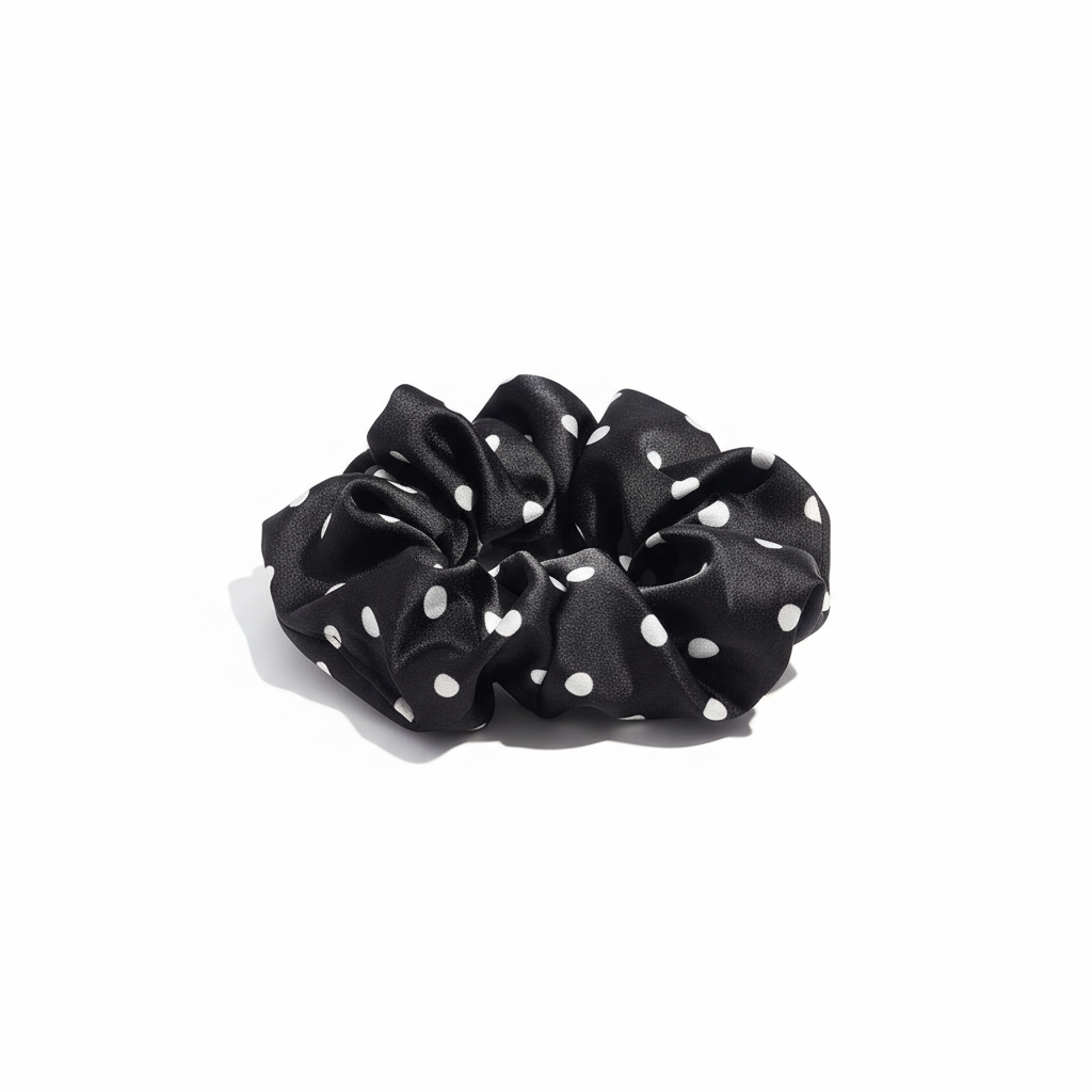 Scrunchie Polkadot Zwart Scrunchie