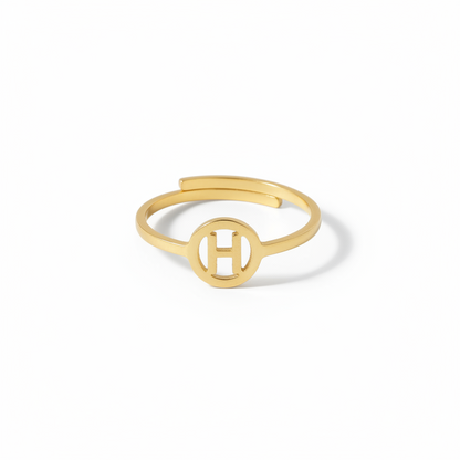 Initiaal Ring Goud H ringen