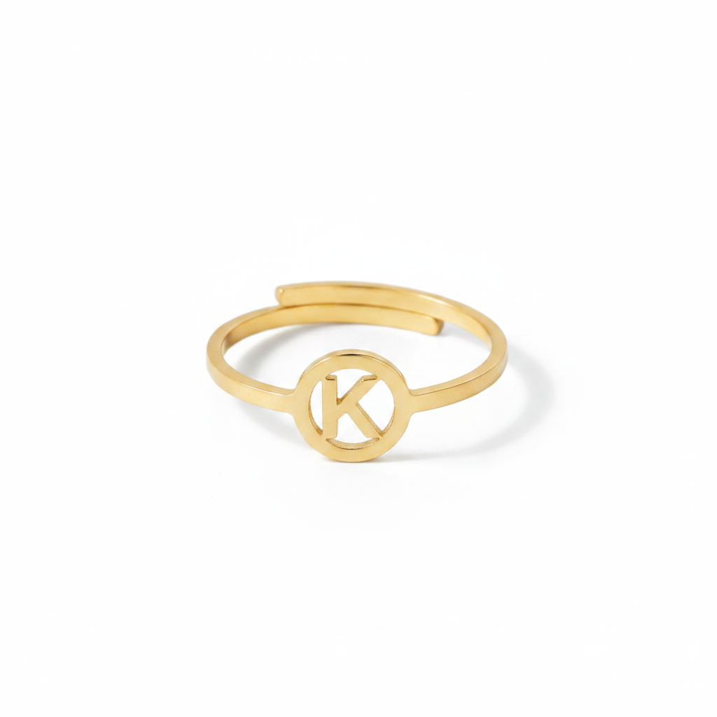 Initiaal Ring Goud K ringen