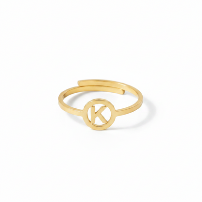 Initiaal Ring Goud K ringen