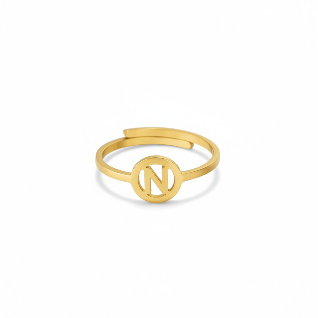 Initiaal Ring Goud N ringen