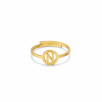 Initiaal Ring Goud N ringen