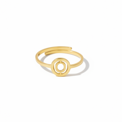 Initiaal Ring Goud O ringen