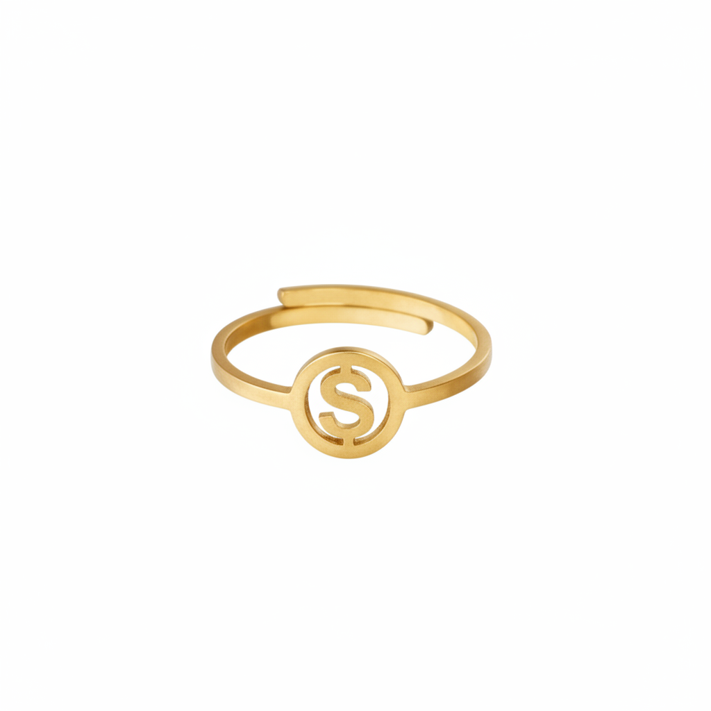 Initiaal Ring Goud S ringen