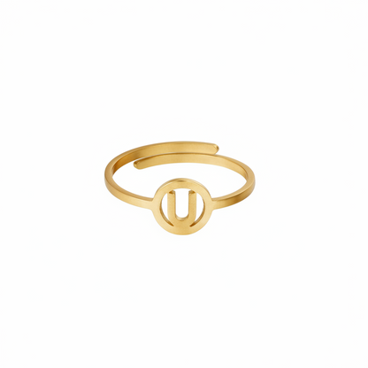 Initiaal Ring Goud U ringen