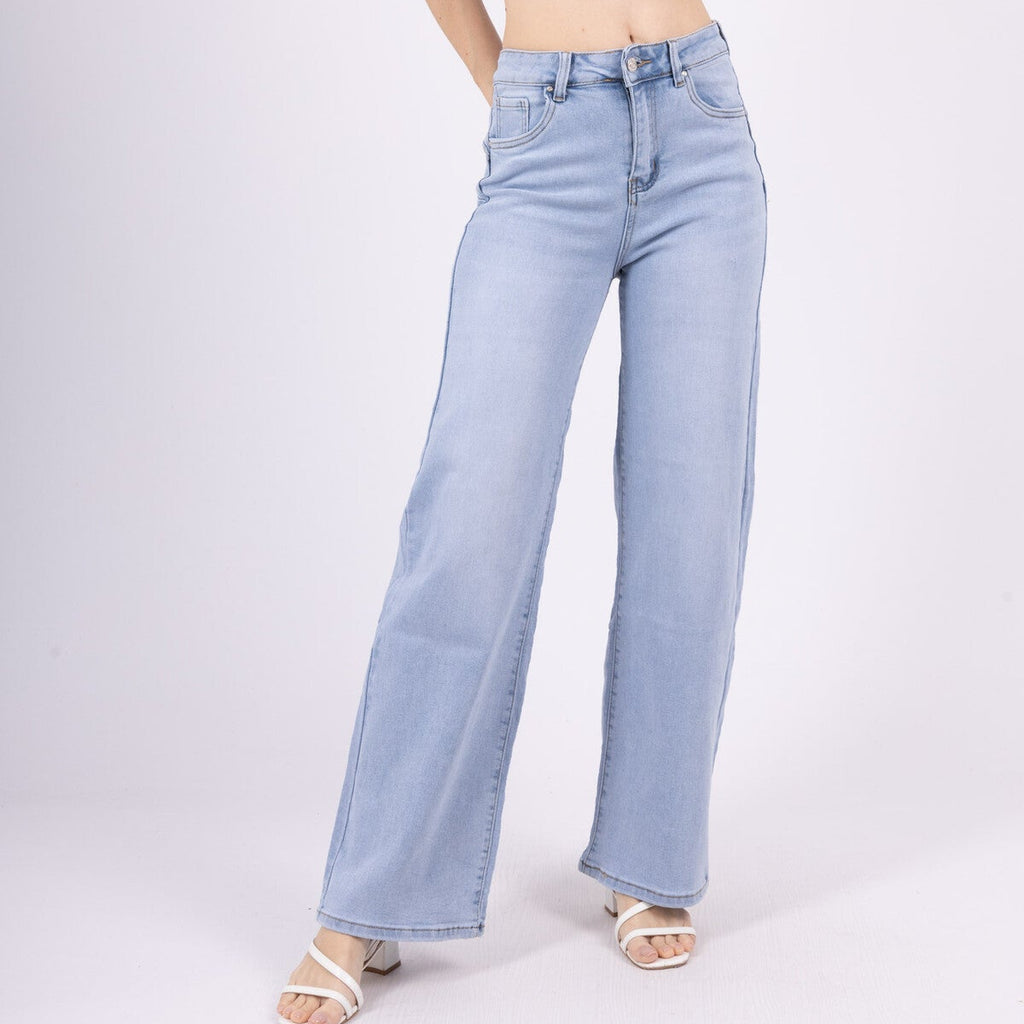 Goodies Jeans High Waisted Wide Leg - Lichtblauw Jeans