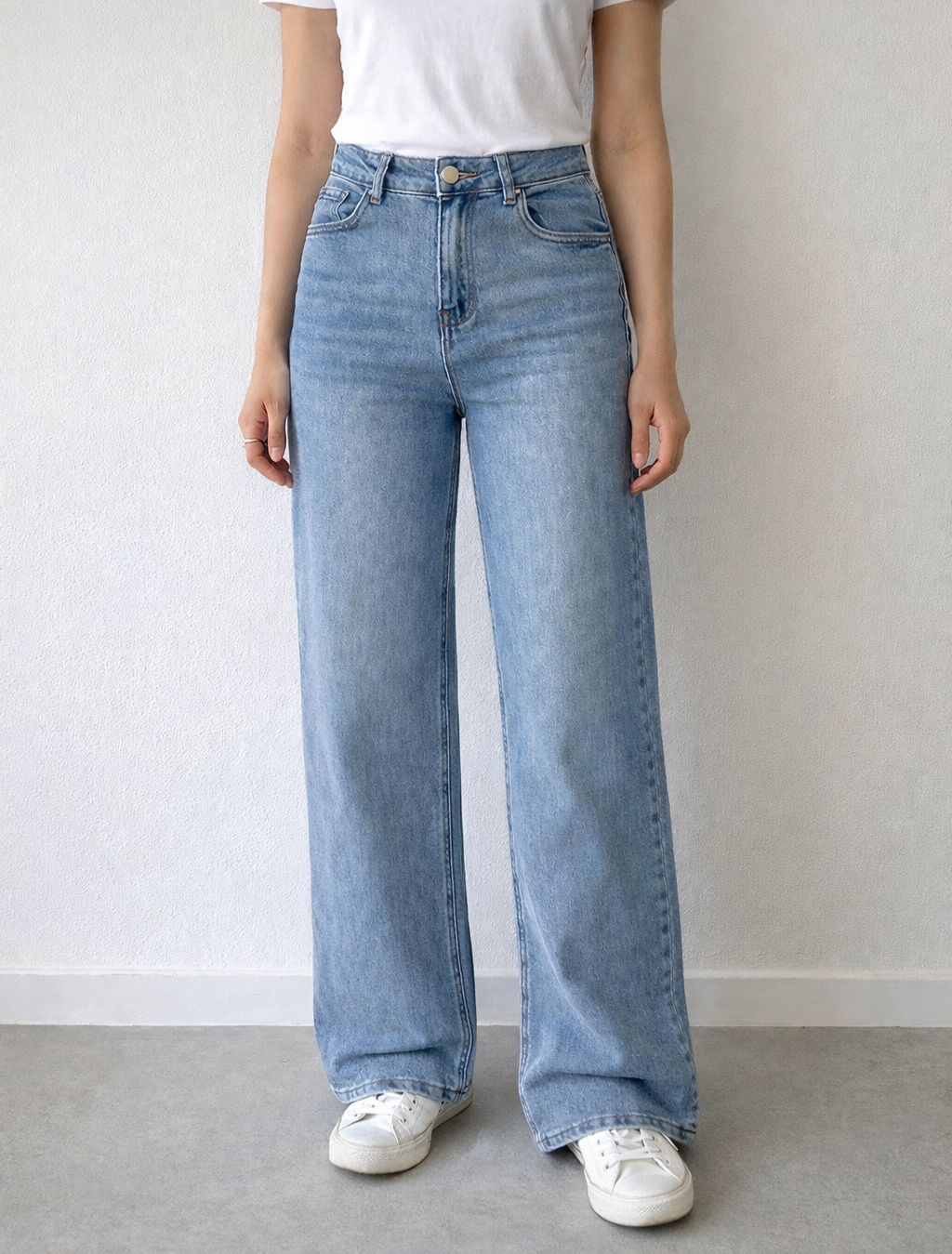 Jeans Goodies High Waisted Wide Leg - Mid Blue Jeans
