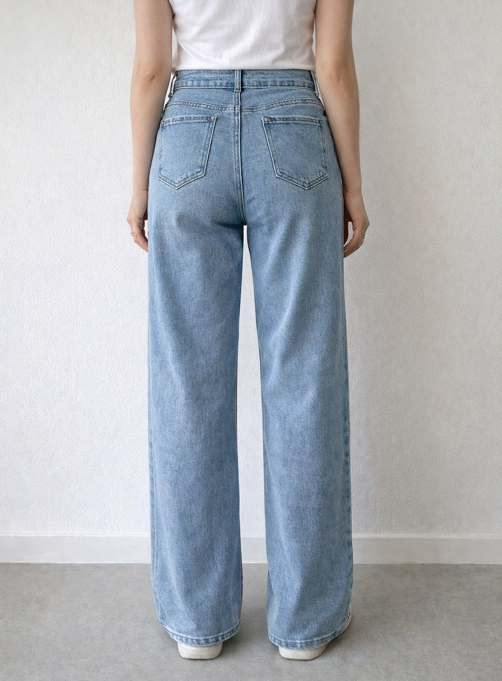 Jeans Goodies High Waisted Wide Leg - Mid Blue Jeans