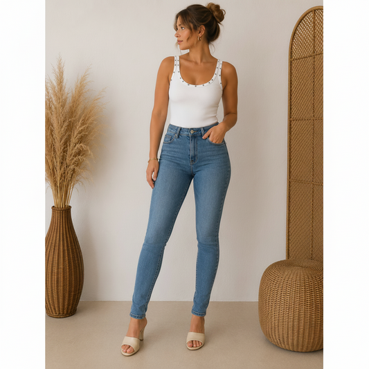 Goodies Skinny Push-Up Jeans Mid Blue jeans