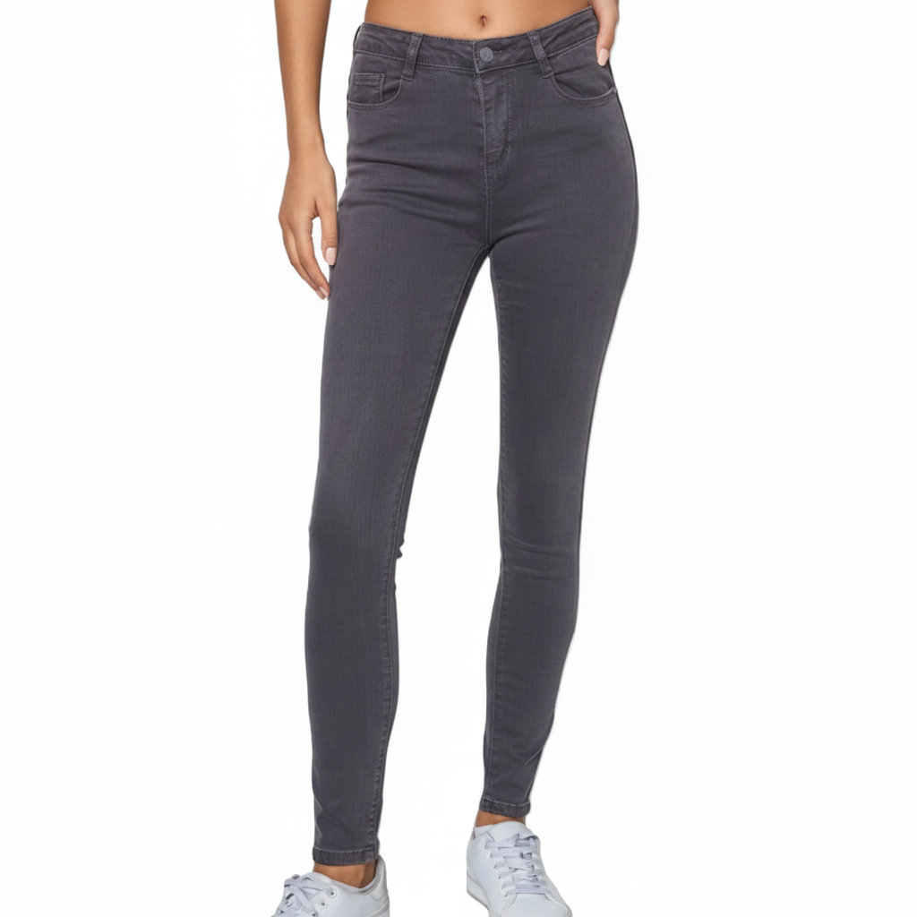 Jeans Skinny High Waist - Antraciet Jeans